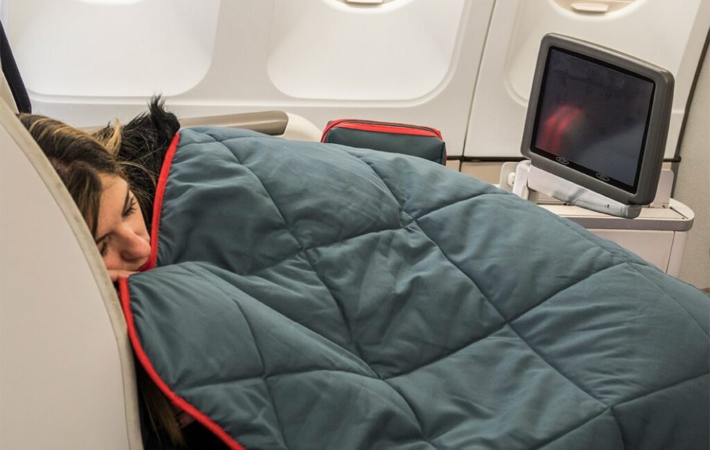 Duerme Placenteramente En Un Avión